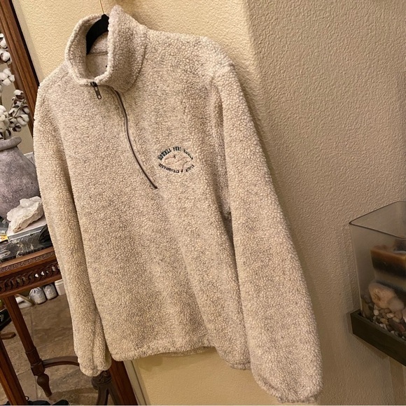 Vintage HARTWELL VIASPORT 3/4 Zip Cream Stevensville Montana Sweater Size Small - Picture 2 of 10